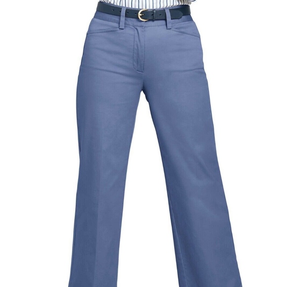 Lands' End Pants - Lands' End Fit 2 Mid Rise Wide Leg Blue Chinos NWT